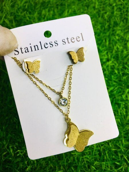 Collier en acier inoxydable doré