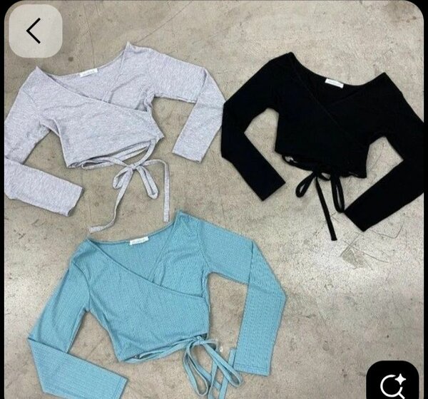 Top cache-cœur manches longues