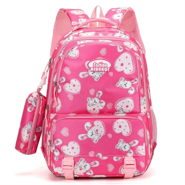 Sac à dos école fille rose