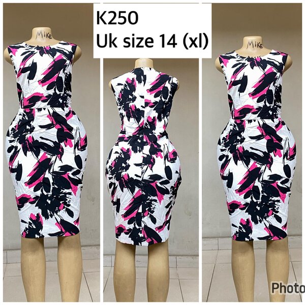 white dress with pattern