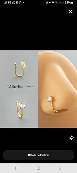 Boucle d'oreille en argent 925