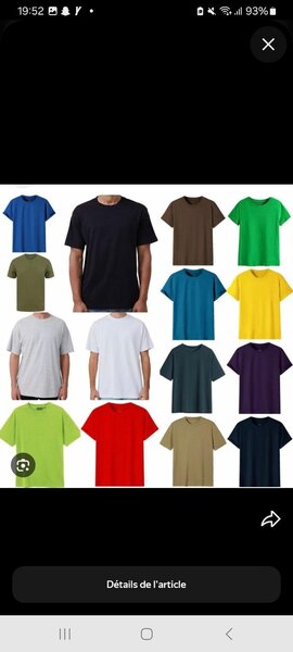 T-shirts en coton colorés