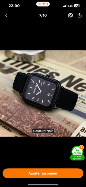 Montre Carrée Élégante Homme