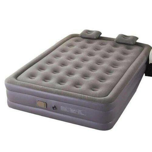 Matelas gonflable gris avec pompe intégrée