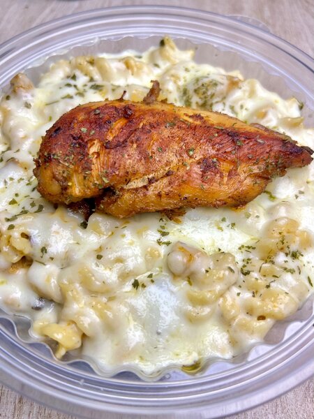 CARBONARA au poulet frit