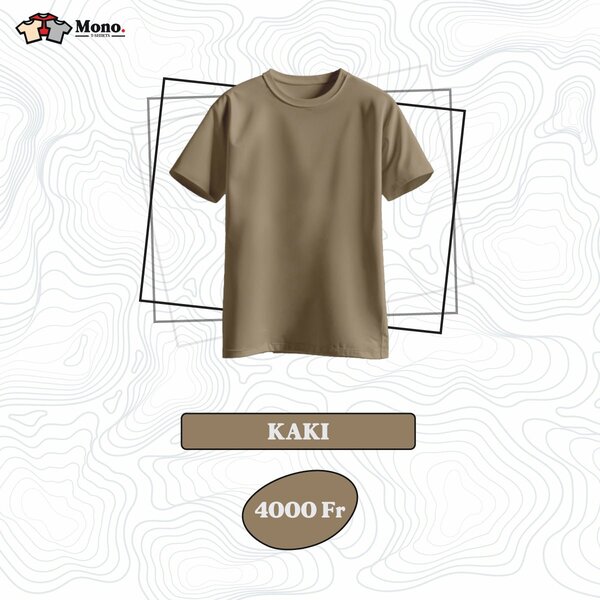 T-shirt kaki unisexe