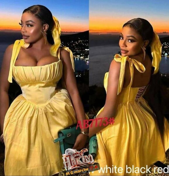 Robe Jaune Élégante