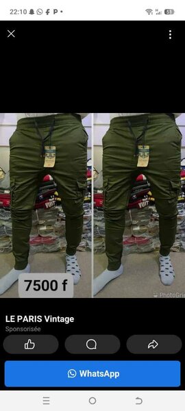 Pantalons cargo pour homme