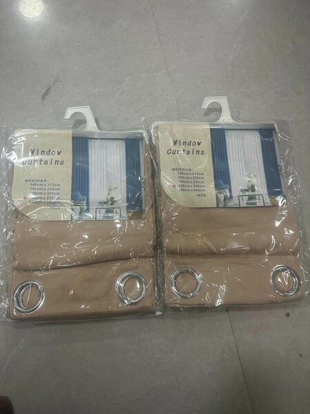 Paire de Rideaux Beiges Modernes