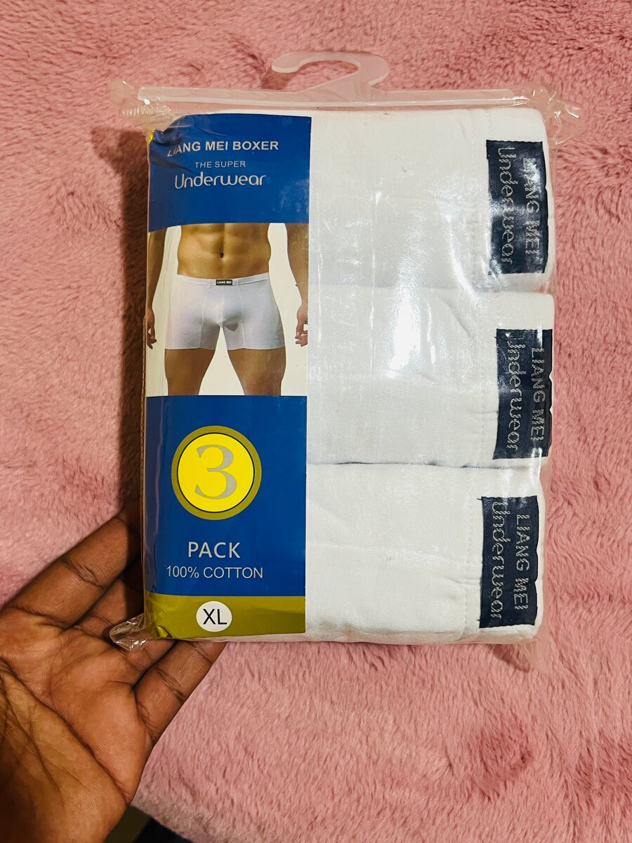 Boxer homme blanc LIANG MEI 3 pièces