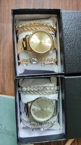 RNR STAINLESS STEEL WATCH WITHC4 BRACELETS