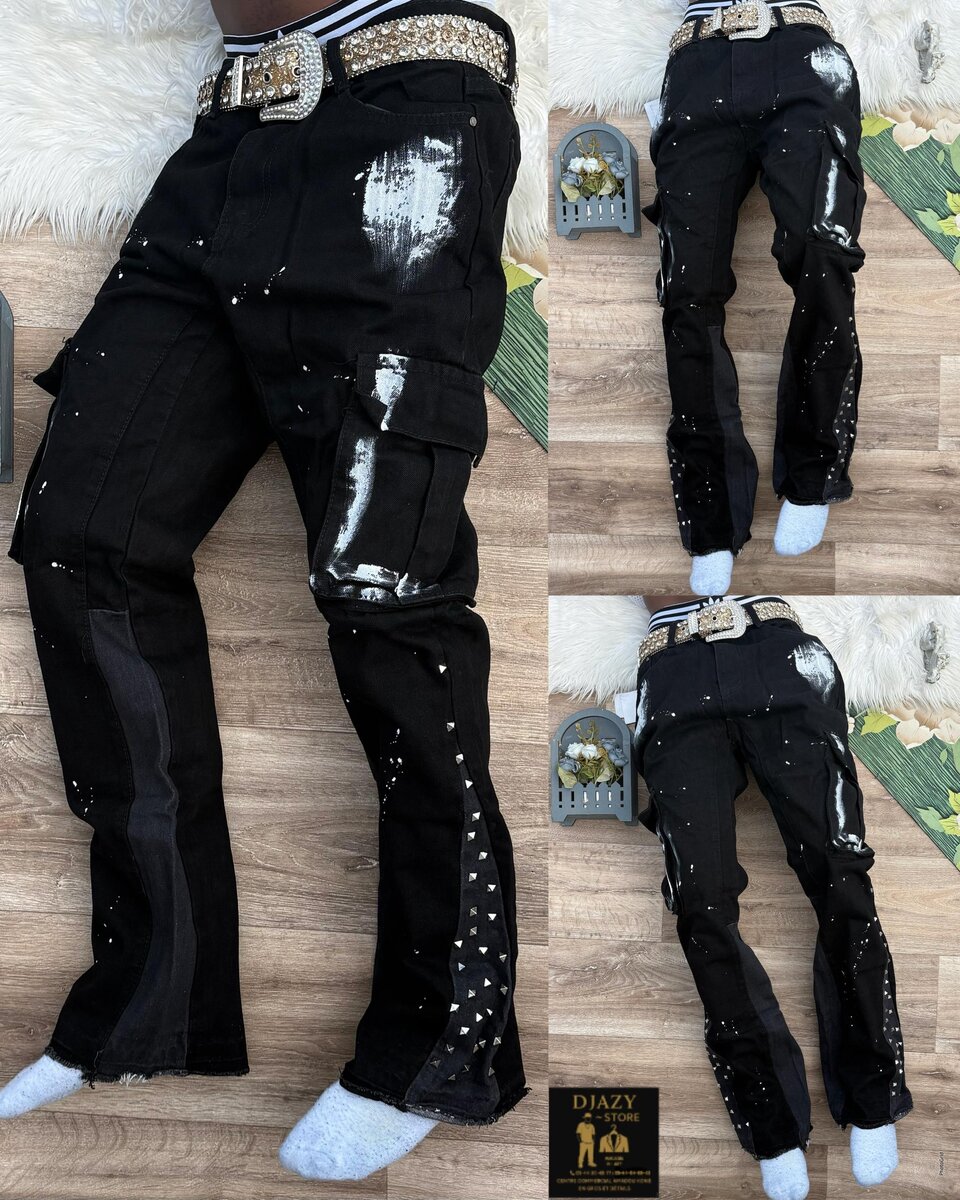 Jeans cargo décontractés homme