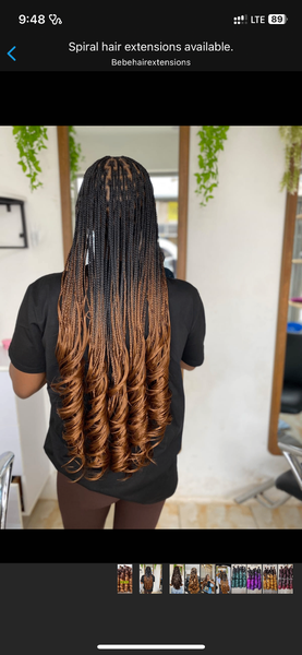 Spiral curls extension
