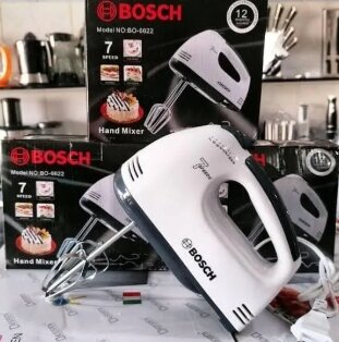 BOSCH BO-6622 Electric Egg Beater Machine Hand Mixer Handheld Cake Egg Beater Cream Blender Cake Baking Tool: Powerful Motor with 7 Speeds