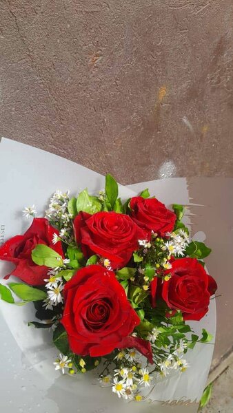 Élégant bouquet de roses rouges