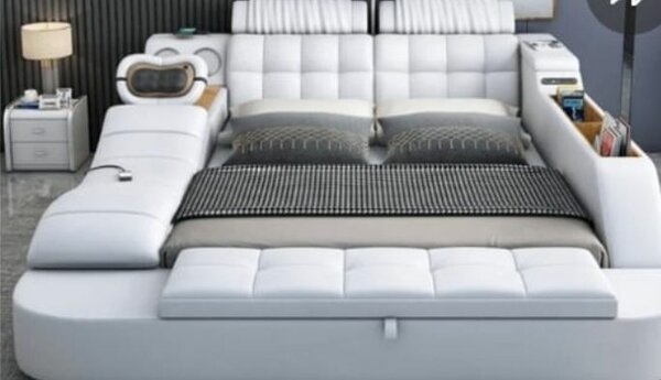 Lit Design Moderne avec Rangement Intégré