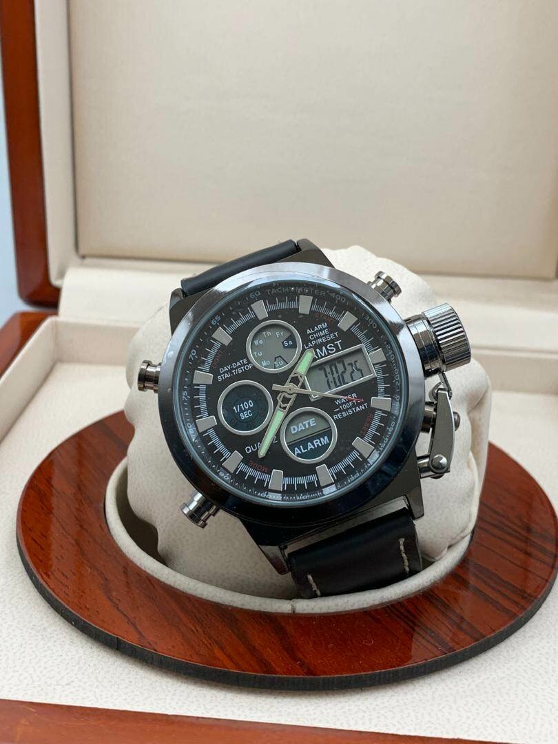 Tachymeter Chronograph Leather watch