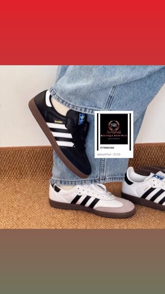 Basket adidas samba original dans carton