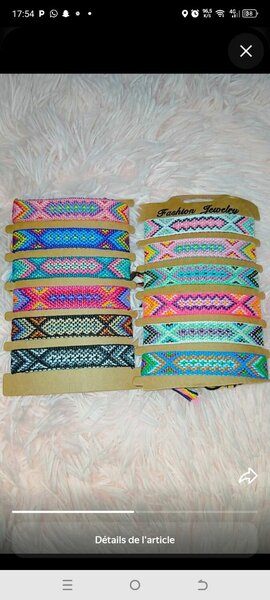 Lot de 10 bracelets brésilien