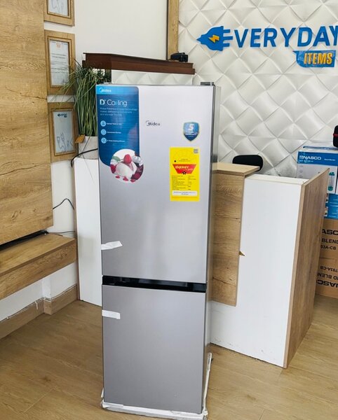 Midea 1741 silver double door bottom freezer