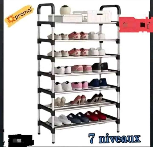 Étagère à Chaussures 7 Niveaux