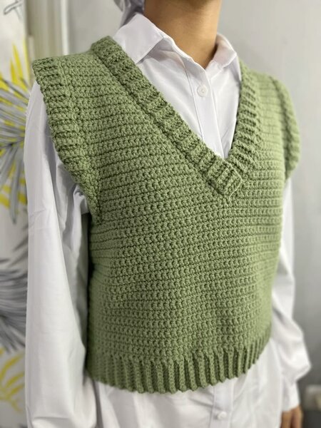 Gilet crocheté unisexe