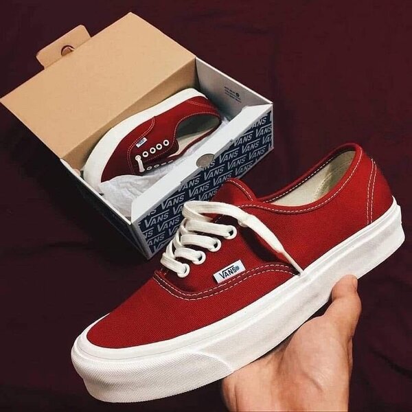 Vans Authentique Rouge Baskets Unisexes