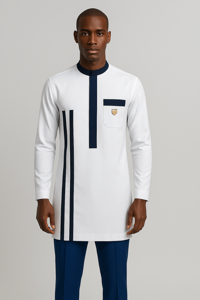 Tunique Homme Élégante Blanc