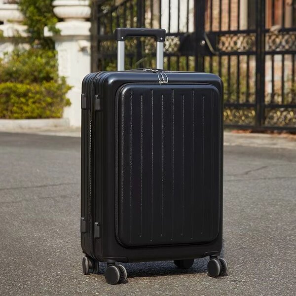 Sleek Black Spinner Suitcase
