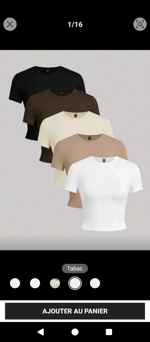 T-shirts basiques à l'unité