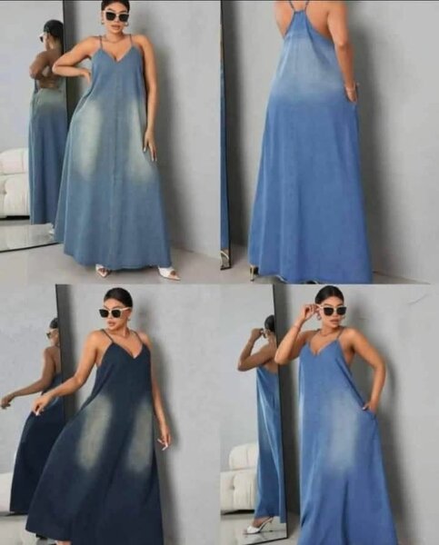 Robe longue en jean élégante