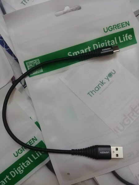 Ugreen USB 2.0A to USB-C 0.25m Black Cable