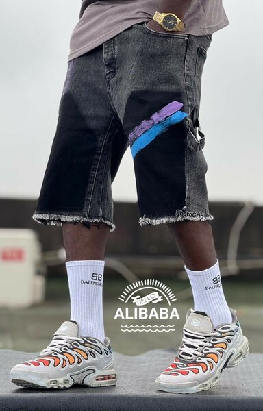 Short en jean tendance homme