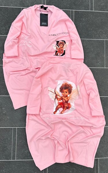 Robe de chambre en coton rose