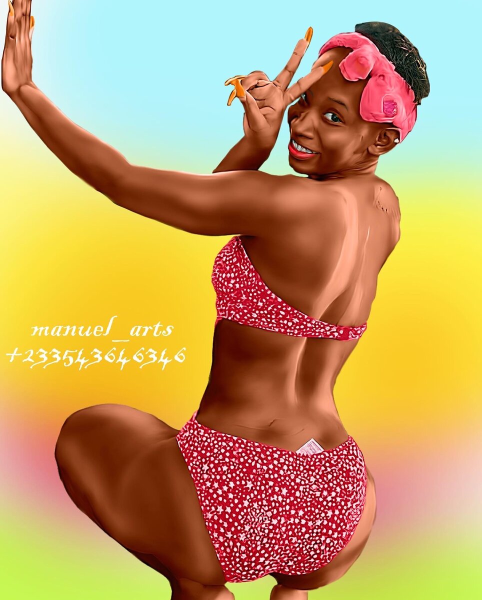 Digital painting portrait and frames