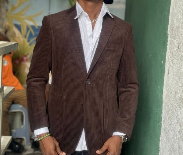 Veste de costume en velours homme