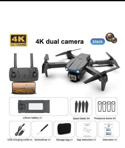 Drone 4K double caméra noir