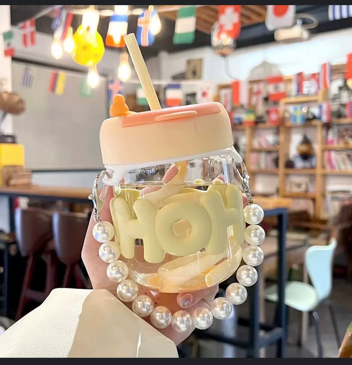 Girlies water cup with chain