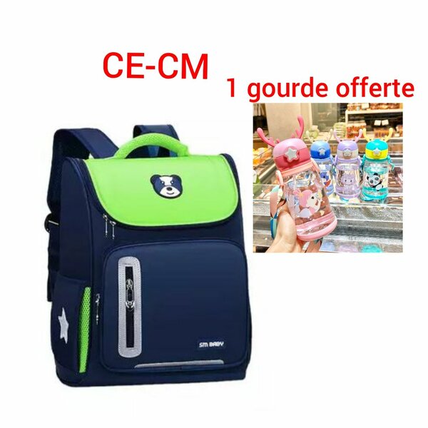 Cartable Enfant CE-CM + Gourde