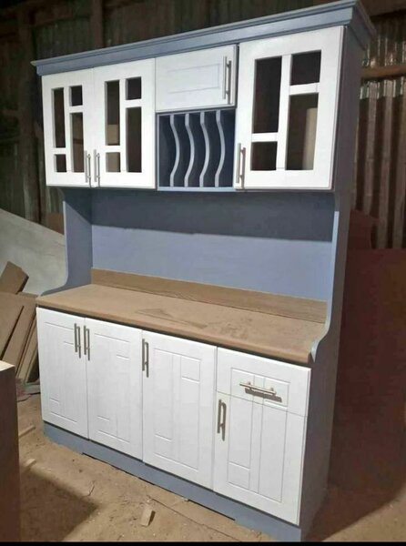 Ensemble de cuisine moderne blanc et gris