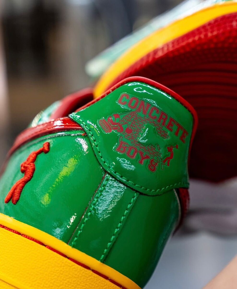 Sneakers colorés en cuir