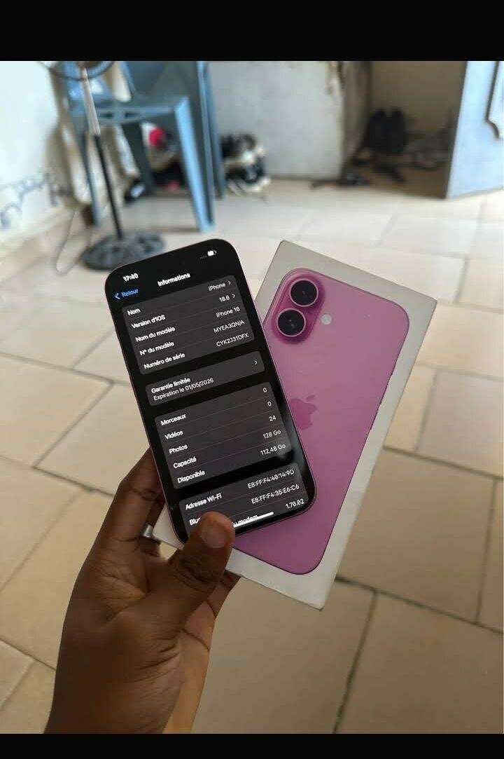 iPhone 16 Rose Neuf
