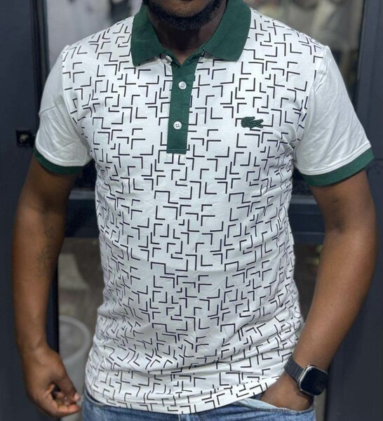 Polo à motif graphique homme