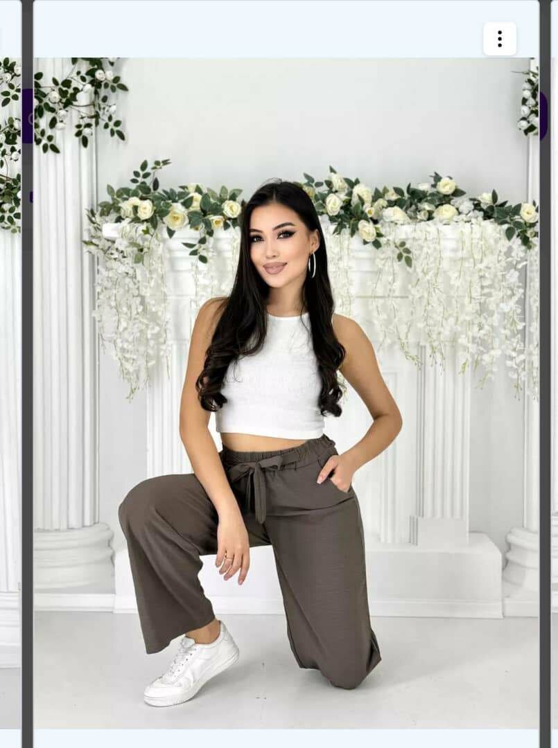 брюки палаццо трикотажные больших размеров