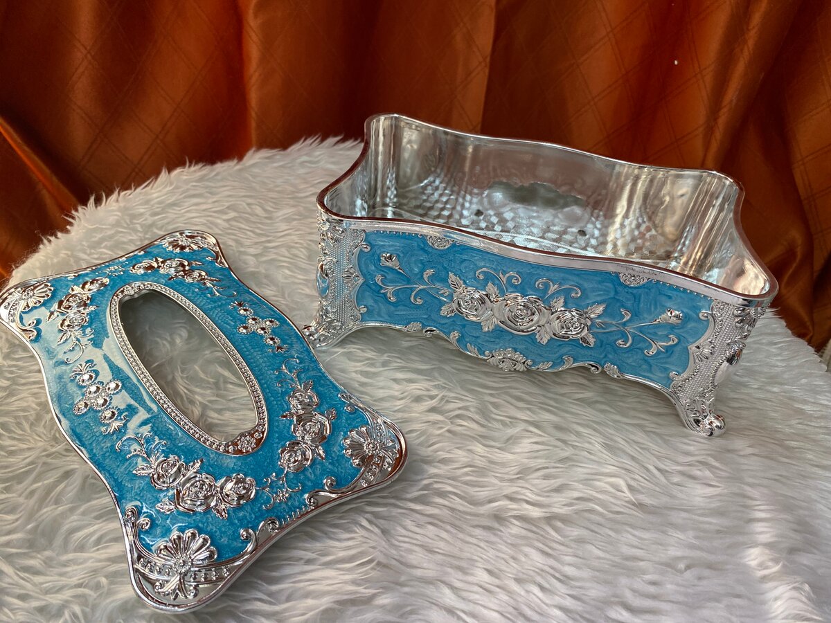 Boîte à mouchoirs  bleu