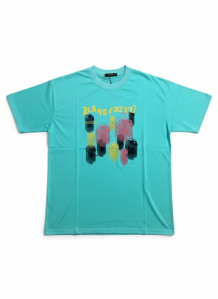 T-shirt imprimé turquoise