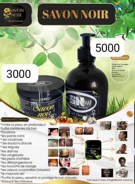 Savon Noir Naturel Anti-Acné