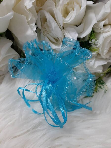 Tulles à cordes bleu Turquois