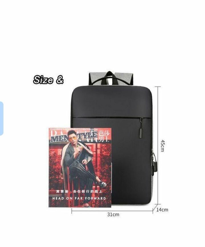 Sac à dos anti-vol USB moderne