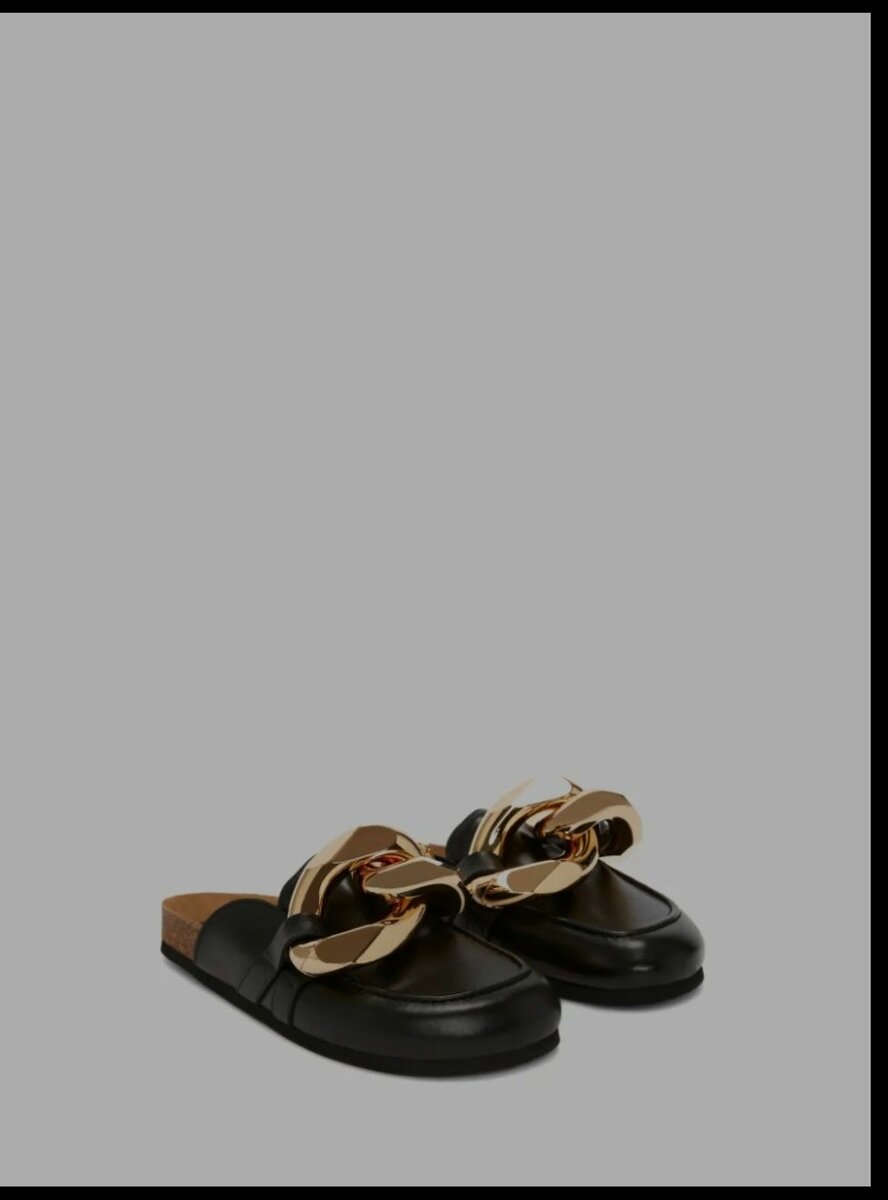 JW ANDERSON  CHAIN LOAFER LEATHER MULES